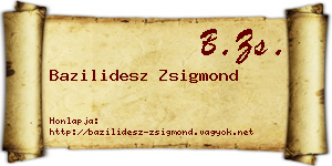 Bazilidesz Zsigmond névjegykártya